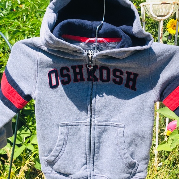 Oshkosh 2T zip up hoodie sweat jacket - Picture 3 of 8